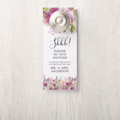 Mariage de lavande de fleurs violettes Affichette  (Sur le bouton)