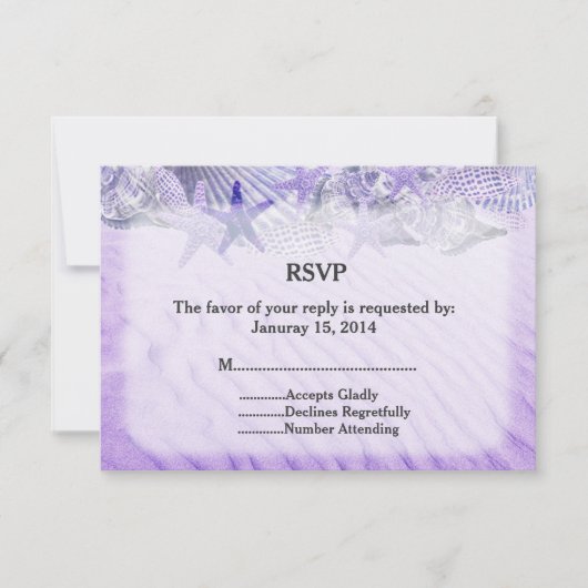Mariage de l'étoile de coquillage RSVP coquillage1 (Devant)