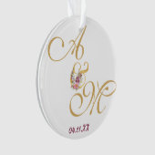 Mariage de lettre Gold MONOGRAM PERSONNALISÉ (devant)