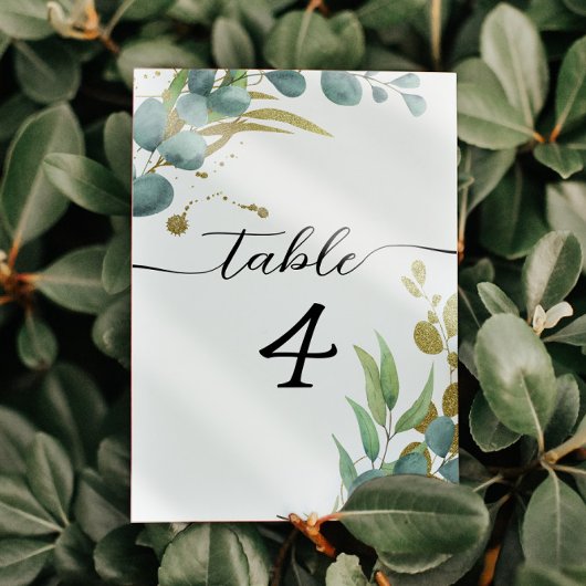 Mariage de l'Eucalyptus botanique Numéro de table