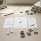 Mariage de libellules, numéro de table personnalis