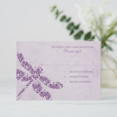 Mariage de libellules pourpres Damas RSVP (Debout devant)