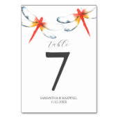 Mariage de libellules rouges Numéro de table (Dos)