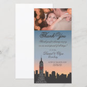 Mariage de l'immeuble New York Merci Carte photo (Devant / Derrière)