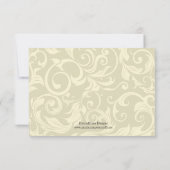 Mariage de l'ivoire rose chaud RSVP (Dos)