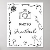 Mariage de livre d'or tiré à main noire (Devant)