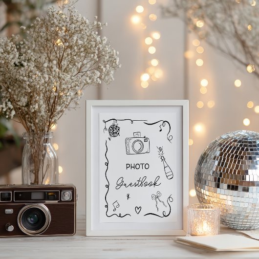 Mariage de livre d'or tiré à main noire