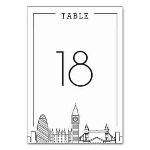 Mariage de Londres   Numéro de table