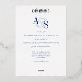 Mariage de lune céleste Faire-part Enregistrer la  (Verso)
