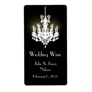 Mariage de lustre Mini Étiquettes de vin