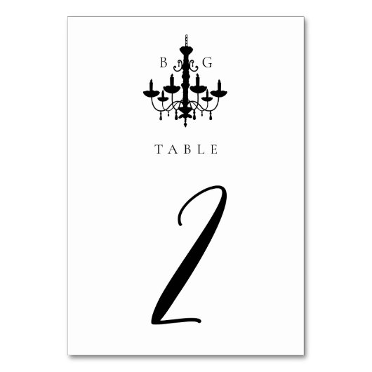 Mariage de lustre noir blanc carte de sièges (Par défaut)