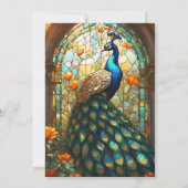 Mariage de Luxe : Invitations Majestueuses au Paon (Dos)