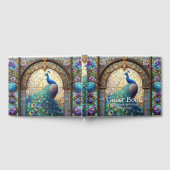 Mariage de luxe : Livre d'or Peacock en verre tein (Complet)