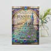 Mariage de luxe : Majestic Peacock Invitations (Debout devant)