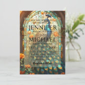 Mariage de luxe : Majestic Peacock Invitations (Debout devant)