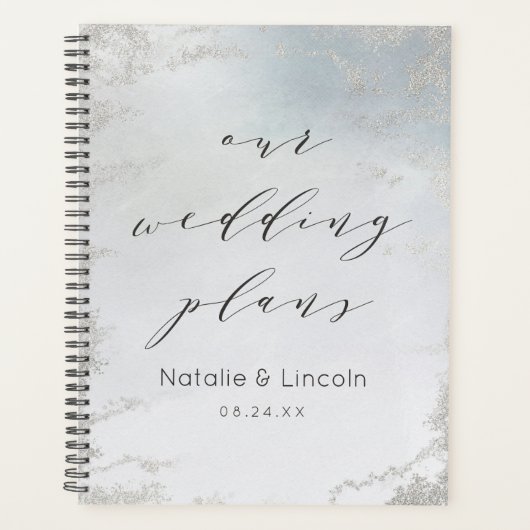 Mariage de luxe Ombre Dusty Blue Frosted Silver (Devant)