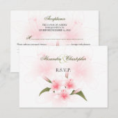 Mariage de Lys rose et blanc RSVP (Devant / Derrière)