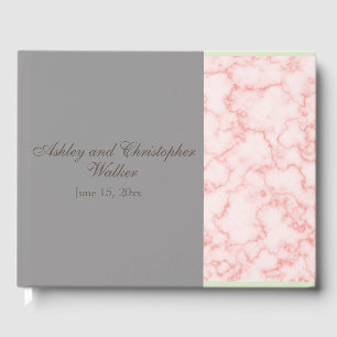 Mariage de marbre rose et gris livre d'or