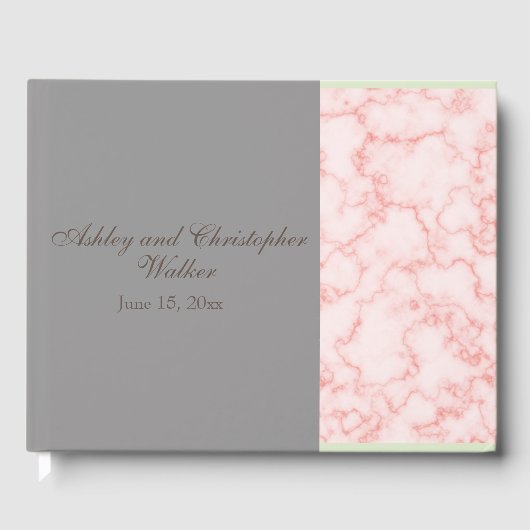 Mariage de marbre rose et gris livre d'or (Recto)