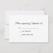 Mariage de marguerites jaunes et blanches RSVP (Dos)