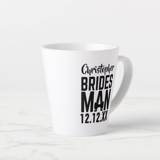 Mariage de marié Favor Latte Coffee Mug (Angle droit)