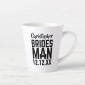 Mariage de marié Favor Latte Coffee Mug (Droite)