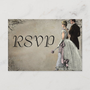 Mariage de mariée et de chambre vintage RSVP