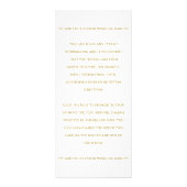 Mariage de menu Chic Faux Gold Foil Modèle (Dos)