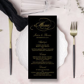 Mariage de menu Chic Faux Gold Foil Modèle