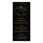 Mariage de menu Chic Faux Gold Foil Modèle (Devant)