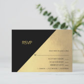 Mariage de menu Classic Modern Black & Gold Foil R (Debout devant)
