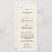 Mariage de menu Elegance sous-déclaré Crème (Devant / Derrière)