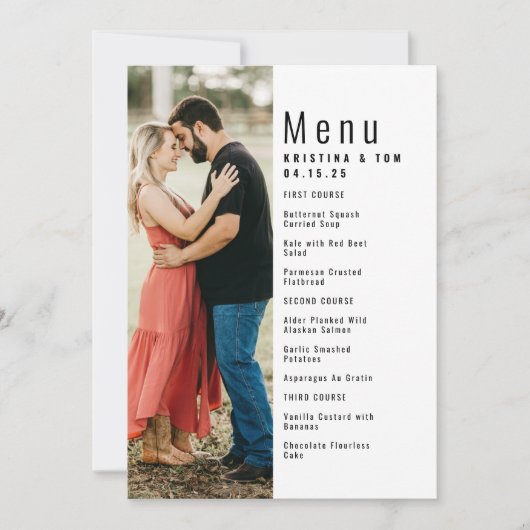 Mariage de menu photo (Devant)