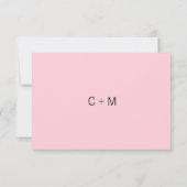Mariage de menu RSVP Black White moderne (Dos)