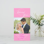 Mariage de MERCI CARTE PHOTO PINK INITIAL SCRIPT (Debout devant)