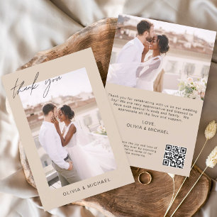 Mariage de Merci de Carte photo de code QR en terr