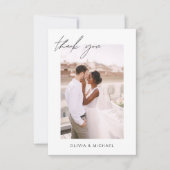 Mariage de Merci de Carte photo de code QR violet (Devant)