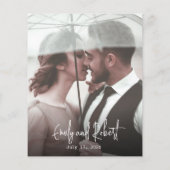 Mariage de Merci de Carte photo de la typographie  (Dos)