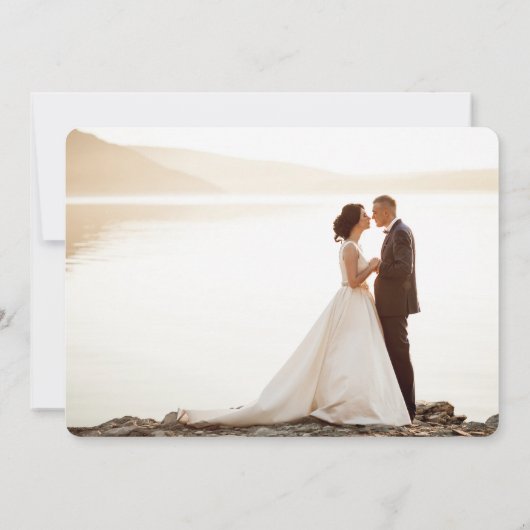 Mariage de Merci de Carte photo rose pâle (Dos)