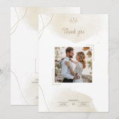 Mariage de Merci photo personnalisé chic minimal (Devant / Derrière)
