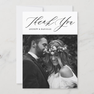 Mariage de Merci vertical de script élégant noir