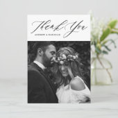 Mariage de Merci vertical de script élégant noir (Debout devant)