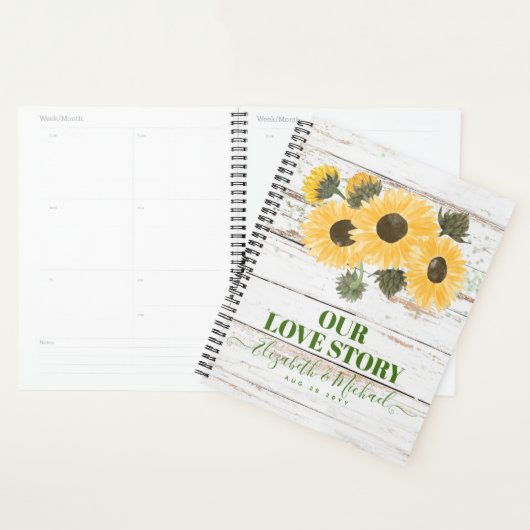 Mariage de mesure des tournesols rustiques (Devant avec enveloppe)