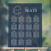 Mariage de Monogramme de la Marine Blue Leafy Cres (Neutre)