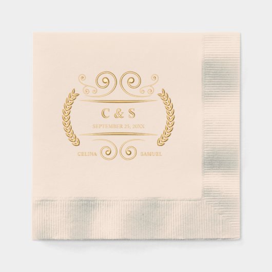 Mariage de Monogramme de luxe victorien (Recto)