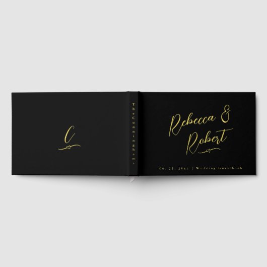 Mariage de Monogramme d'or noir moderne (Complet)