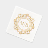 Mariage de monogramme floral orné personnalisé (Gauche)