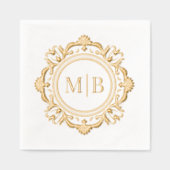 Mariage de monogramme floral orné personnalisé (Recto)