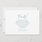 Mariage de monogramme Merci photo Turquoise (Dos)