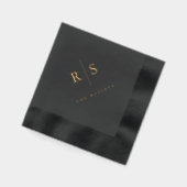 Mariage de monogramme noir et or classique (Gauche)